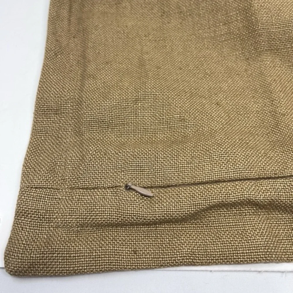 Vtg‎ Legacy 100% Linen Pillow Sham Open Weave Rustic Natural Luxury Zip Closure